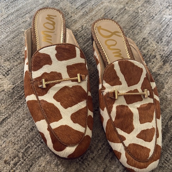 Sam Edelman Tan and White Patterned slip on Loafers - size 7.5 - leather - Picture 2 of 7